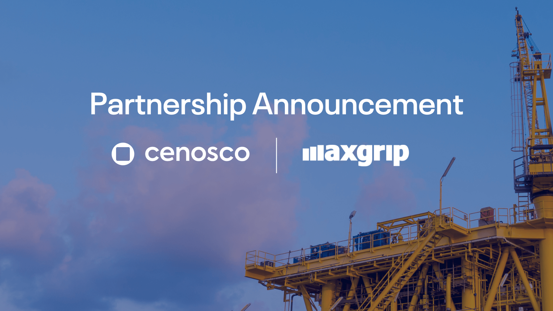 maxgrip cenosco logo and partnership anouncement