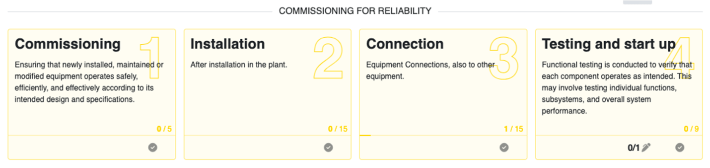 commissioning for reliability steps